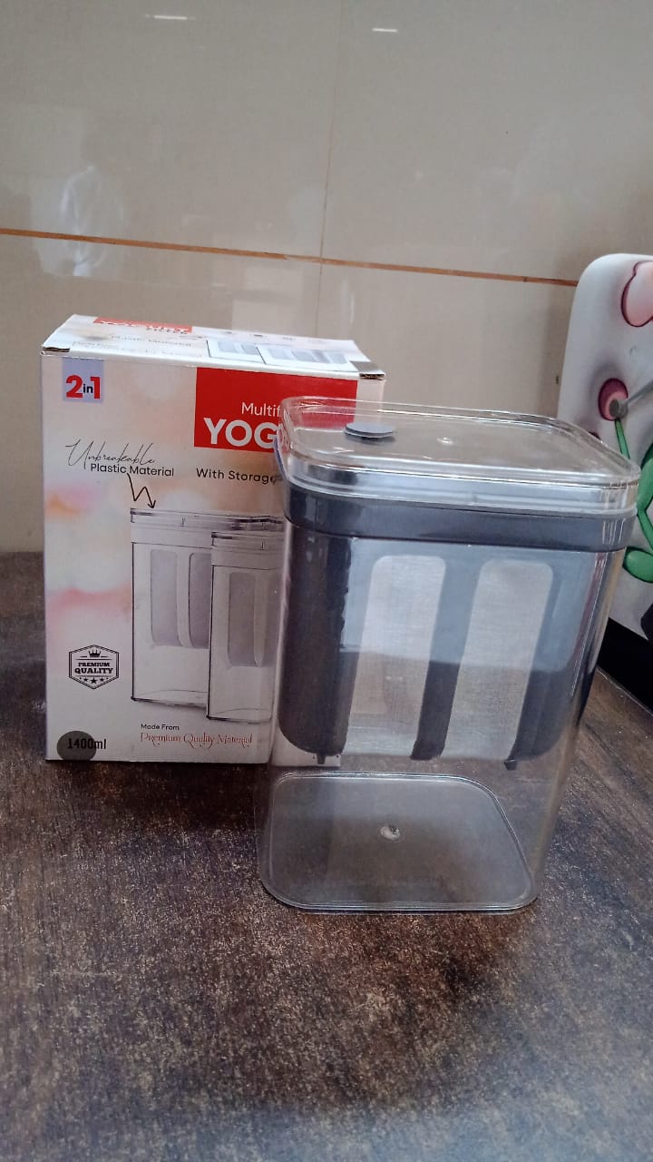 2 in 1 Yogurt Strainer with Storage Box – 1100ml (Plastic + Steel) 2 in 1 Yogurt Strainer with Storage Box – 1100ml (Plastic + Steel)